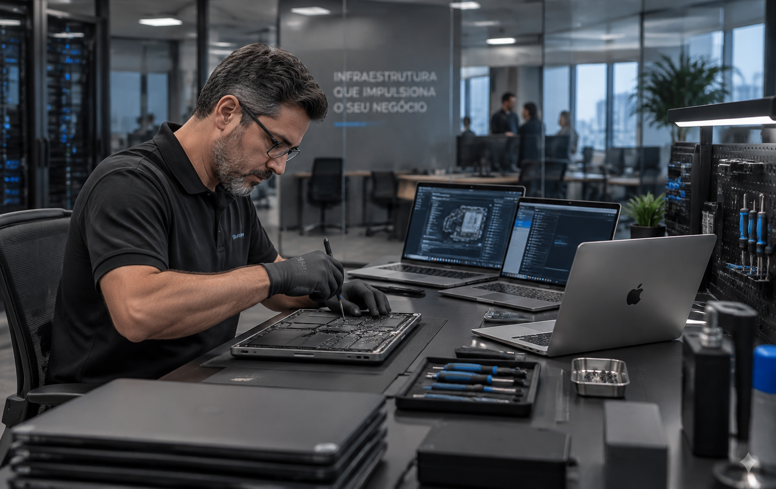 Manutenção técnica de equipamento corporativo